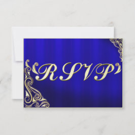 Elegante vorstelijke gouden bloeiende typografie RSVP kaartje