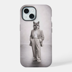 Elegante Vos in Licht Modern Pak Portret iPhone 15 Case