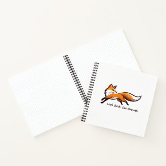 Elegante Vos "Kijk terug. Zie groei." Motiverend Notitieboek