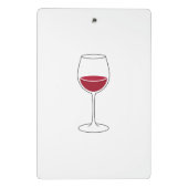 Elegante Vos met Wijn Glas Mini Klembord (Achterkant)