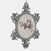 elegante vos tin sneeuwvlok ornament (Links)