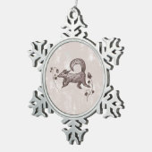 elegante vos tin sneeuwvlok ornament (Rechts)