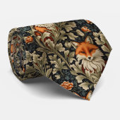 Elegante vossen William Morris geïnspireerd patroo Stropdas (Opgerold)