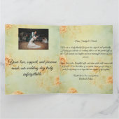 Elegante Vouwde Huwelijks Dankkaart Bedankkaart (Binnen)