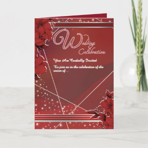 Elegante Vouwen Uitnodiging voor Trouwfeest