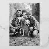 Elegante Vrede Liefde Fris Start Foto Folie Feestdagenkaart (Achterkant)