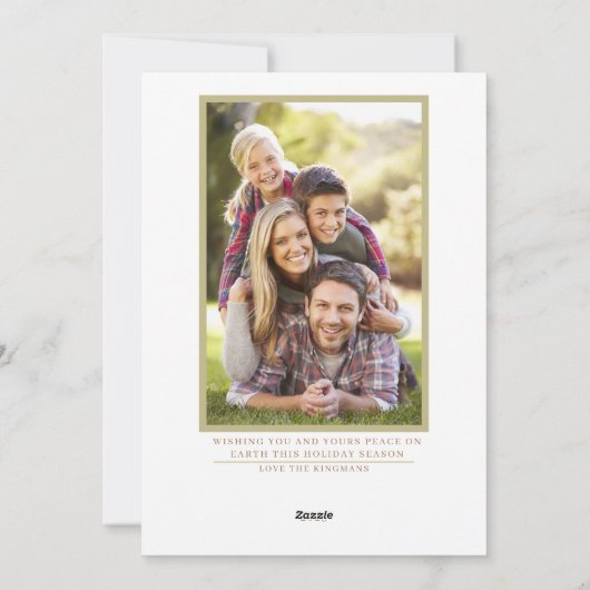 Elegante Vrede Op Aarde Duif Vakantie Feestdagenkaart (Achterkant)