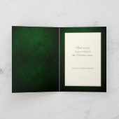 Elegante Vrede op Aarde Gouden Script en Boom Feestdagen Kaart (Binnen)