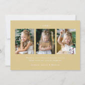 Elegante Vrede op Aarde Script Gold 4 Foto Feestdagenkaart (Achterkant)