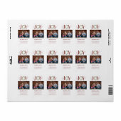 Elegante Vreugde aan de Wereldkrans Vakantie Foto Etiket (Full Sheet)