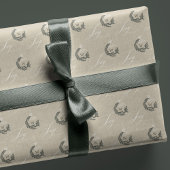 Elegante Vreugde Kalligrafie Garland Wreath Monogr Inpakpapier Vel