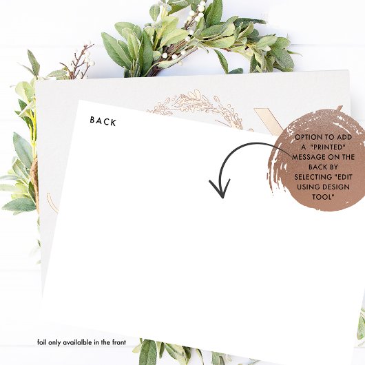 Elegante "Vreugde" Persoonlijke Echt Folie Feestdagenkaart