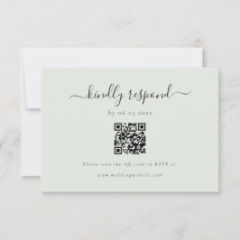 Elegante vriendelijke QR-code RSVP Kaartje