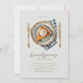 Elegante Vriendsgeven Pompoentaart Kaart (Voorkant)