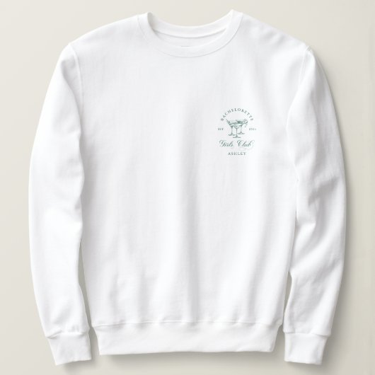 Elegante vrijgezellendame Meisjes Club Sweatshirt (Design voorkant)