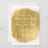 Elegante vrijgezellenfeest gouden verf look kaart (Voorkant)