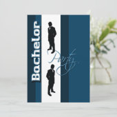 Elegante "vrijgezellenfeest" heren daggelijk forma kaart (Staand voorkant)