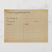 Elegante  Vrijgezellenfeest Recept Kaarten (Achterkant)