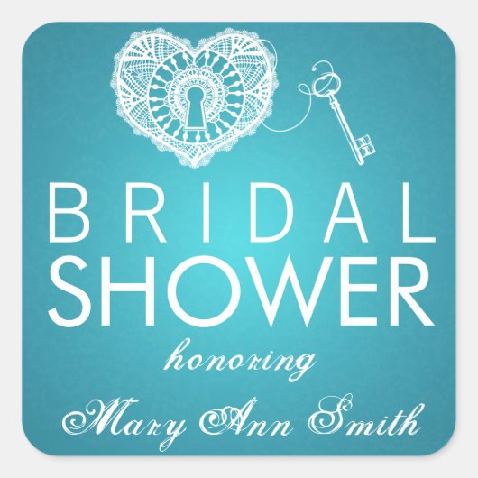 Elegante Vrijgezellenfeest sleutel tot mijn hart t Vierkante Sticker (Voorkant)