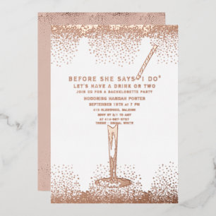 Elegante vrijgezellenfeest uitnodiging Roze goud