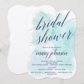 Elegante Vrijgezellenfeest Waterverf bruiloft Kaart (Voorkant / Achterkant)