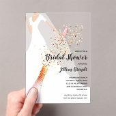 Elegante Vrijgezellenfeesten kleding en sluier Acryl Uitnodigingen (Insitu (Draagbaar))