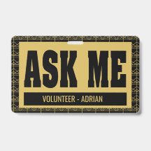 Elegante Vrijwilliger Vraag Me Evenement Personeel