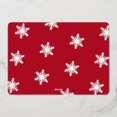 Elegante vrolijk en helder aangepaste foto  folie feestdagenkaart (Achterkant)