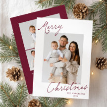 Elegante vrolijk kerstfeest bourgondische script f