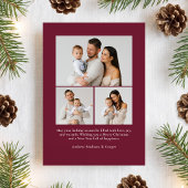 Elegante vrolijk kerstfeest bourgondische script f feestdagenkaart