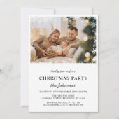 Elegante Vrolijk Kerstfeest Fotouitnodiging Feestdagenkaart (Voorkant)