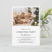 Elegante Vrolijk Kerstfeest Fotouitnodiging Feestdagenkaart (Staand voorkant)