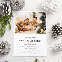 Elegante Vrolijk Kerstfeest Fotouitnodiging