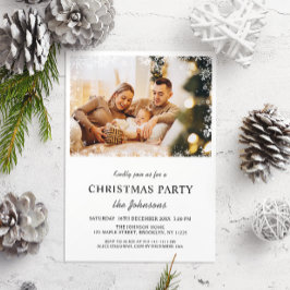 Elegante Vrolijk Kerstfeest Fotouitnodiging Feestdagenkaart