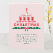 Elegante vrolijke en heldere kerst 2023 kleurrijk kaart (Gele Bloem)