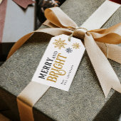 Elegante vrolijke en heldere kerst cadeaulabel