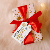 Elegante vrolijke en heldere kerst cadeaulabel