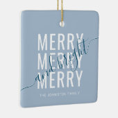 Elegante vrolijke en heldere kerst keramisch ornament (Rechts)
