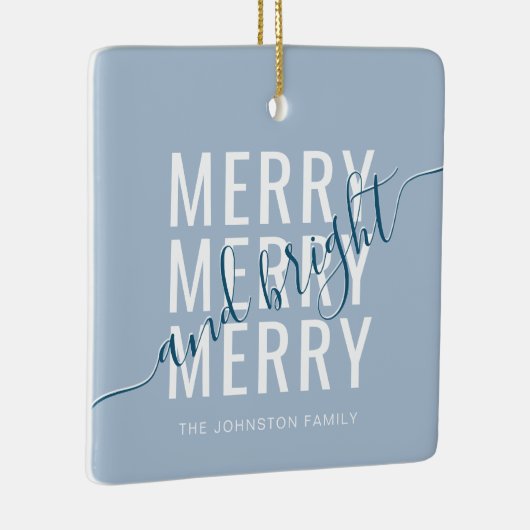 Elegante vrolijke en heldere kerst keramisch ornament (Rechts)