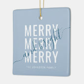 Elegante vrolijke en heldere kerst keramisch ornament (Links)