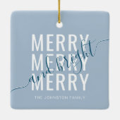 Elegante vrolijke en heldere kerst keramisch ornament (Achterkant)