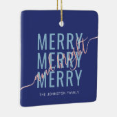 Elegante vrolijke en heldere kerst keramisch ornament (Rechts)