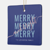 Elegante vrolijke en heldere kerst keramisch ornament (Links)