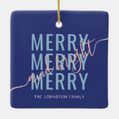 Elegante vrolijke en heldere kerst keramisch ornament (Achterkant)