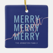 Elegante vrolijke en heldere kerst keramisch ornament (Voorkant)