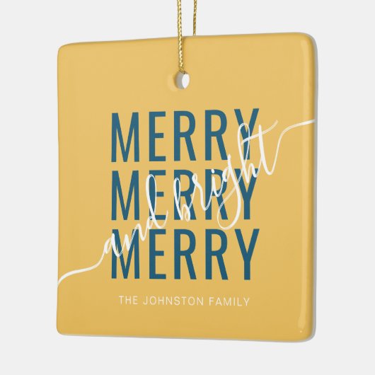 Elegante vrolijke en heldere kerstvakantie keramisch ornament (Links)