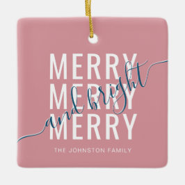 Elegante vrolijke en heldere kerstvakantie keramisch ornament