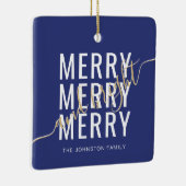 Elegante vrolijke en heldere kerstvakantie keramisch ornament (Rechts)