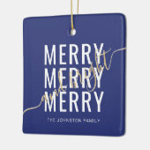 Elegante vrolijke en heldere kerstvakantie keramisch ornament (Links)