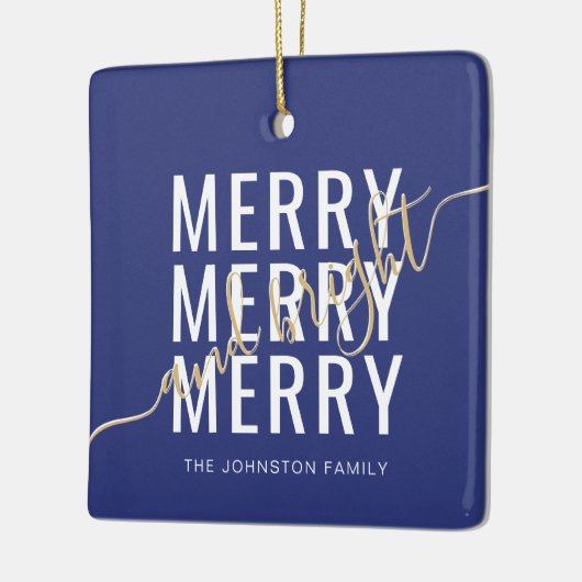 Elegante vrolijke en heldere kerstvakantie keramisch ornament (Links)